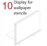 Display for wallpaper stencils