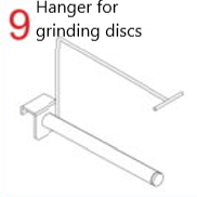 Hanger for grinding discs