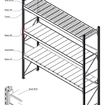 Integration shelving in the MR system for medium loads