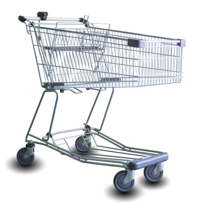 Valley Industries Corporation-WIRE FRAME SHOPPING CART, LARGE-HARD RUBBER  WHEELS(CART-001BB)