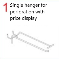 Single hanger for perforation with price display