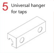 Universal hanger for taps