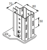 Base leg for HR shelf racks