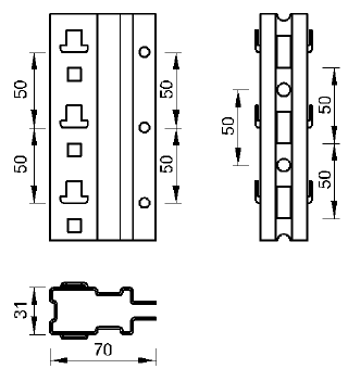 Construction of SMK base leg and rack