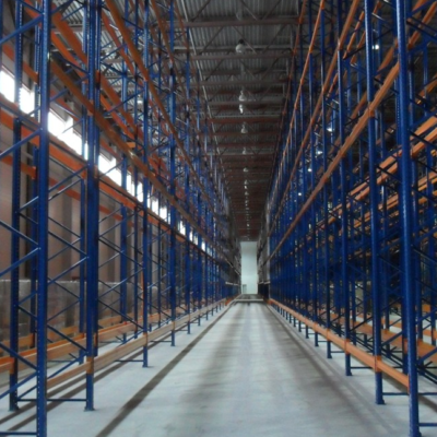 High storage racks aisle