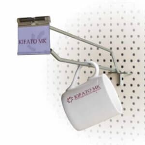 Hangers and labels for perforated backs