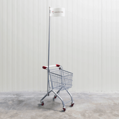 MEC 15 Shopping cart with flag