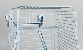 Wire partitioning for shopping cart basket