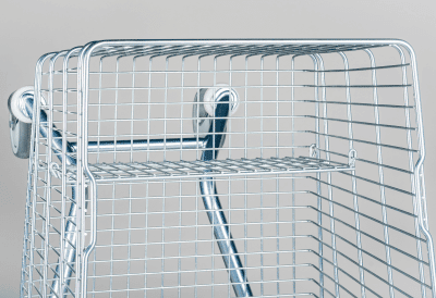Wire partitioning for shopping cart basket